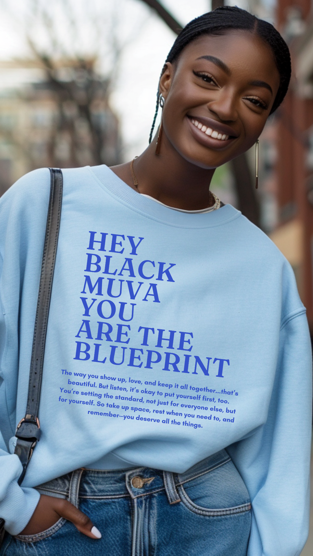 You Are The Blueprint Empowering Crewneck Sweatshirt for Moms